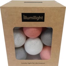 Illumilight lyskæde med bomuldskugler