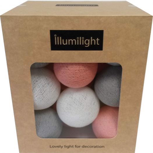 Illumilight lyskæde med bomuldskugler