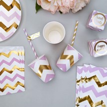 Papkrus 8 stk, Lilla zig zag - Pattern Works 