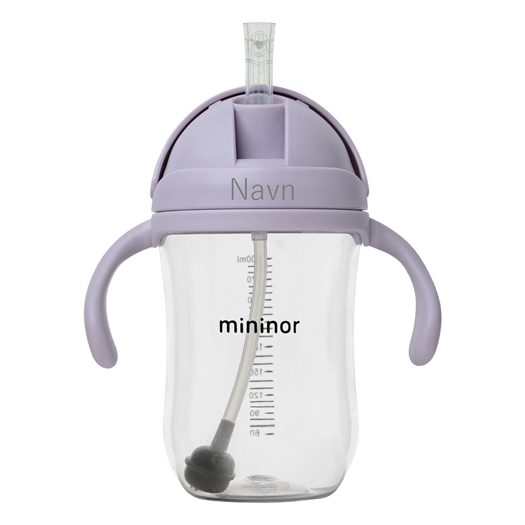 Tritan sugerørskop - Large Lavendel - Mininor - MED NAVN