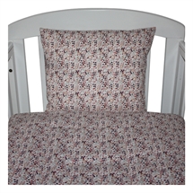 Junior sengetøj med rosa blomster - Nørgaard Madsen