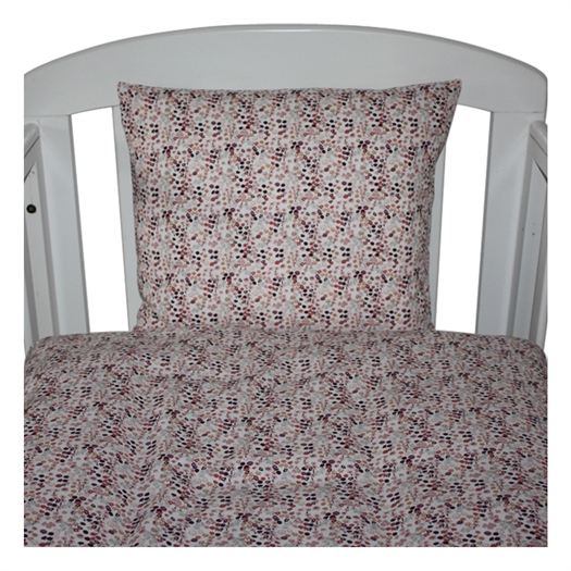 Baby sengetøj med rosa blomster - Nørgaard Madsen