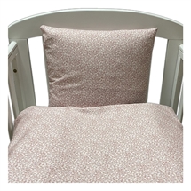 Junior sengetøj rosa med blomster - Nørgaard Madsen