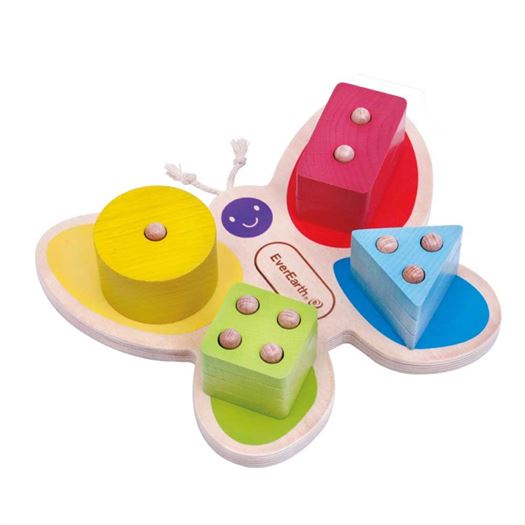 EverEarth Sommerfugl stabellegetøj i træ