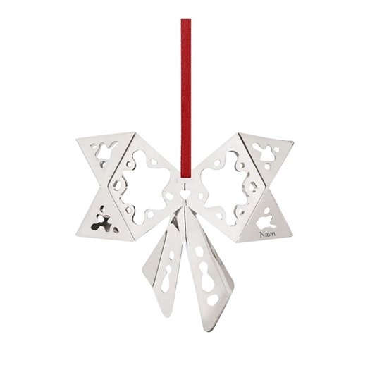 Georg Jensen juleornament 2022 i palladium med graveret navn