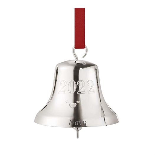 Georg Jensen juleklokke 2022 i palladium med graveret navn